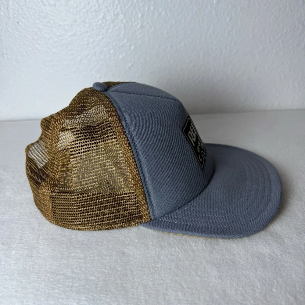 REI CO-OP  Trucker Hat One Size Adjustable Snapback Blue Brown Cap Mesh Back